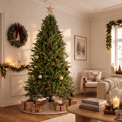 Salcar Künstlicher Weihnachtsbaum Nordmanntanne – PE & PVC, naturgetreuer Christbaum, 150/180/210 cm