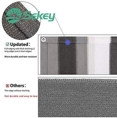 Sekey balcony privacy screen made of 220 g/m² HDPE, grey-white-black striped