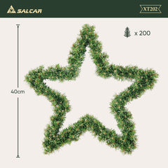 SALCAR PVC Weihnachtsstern 40 cm/55 cm – Realistische Weihnachtsdeko mit 200/240 Zweigen für Innen & Außen