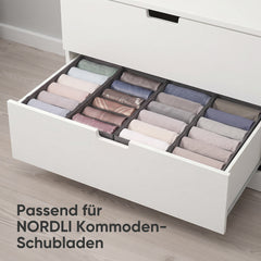 Sekey Schubladen Organizer – 17,5 × 35 × 11 cm, faltbare Stoffboxen mit Längsfächern