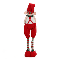 Salcar Weihnachtsfigur Junge – Verstellbare Standfigur 48–70 cm mit Teleskopbeinen, Weihnachtsdeko für Kamin, Tisch & Fensterbank