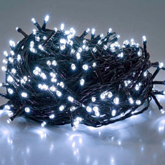 Salcar LED Lichterkette 5 m mit 50 LEDs, Kaltweiß, 8 Lichtmodi & Memory, 4,5 V Niedervolt, Weihnachtsbeleuchtung für Innen & Außen
