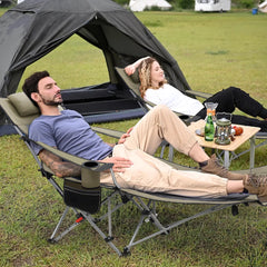 Sunula faltbarer Campingstuhl, ultraleicht, 1,65 kg, mit Getränkehalter, Tragetasche, kompakt klappbar, ideal für Camping, Garten und Ausflüge