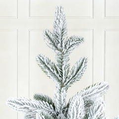 Salcar Halb-Weihnachtsbaum mit Schnee 180/210 cm – Künstlicher Christbaum aus 100 % PE