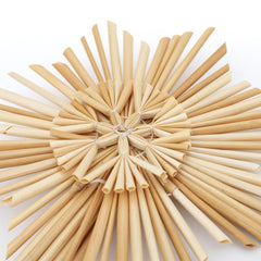 Salcar Christbaumstern aus Stroh, 24,5 cm Schneeflocke – Handgefertigter Baumspitzenstern, Natürlicher Strohstern als Weihnachtsdekoration mit skandinavischem Flair