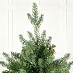 Salcar Künstlicher Weihnachtsbaum Nordmanntanne – PE & PVC, kleiner Christbaum mit dekorativem Topf, 60/90/120 cm