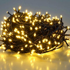 Salcar LED Lichterkette 5 m mit 50 LEDs, Gelb, 8 Lichtmodi & Memory, 4,5 V Niedervolt, Weihnachtsbeleuchtung für Innen & Außen