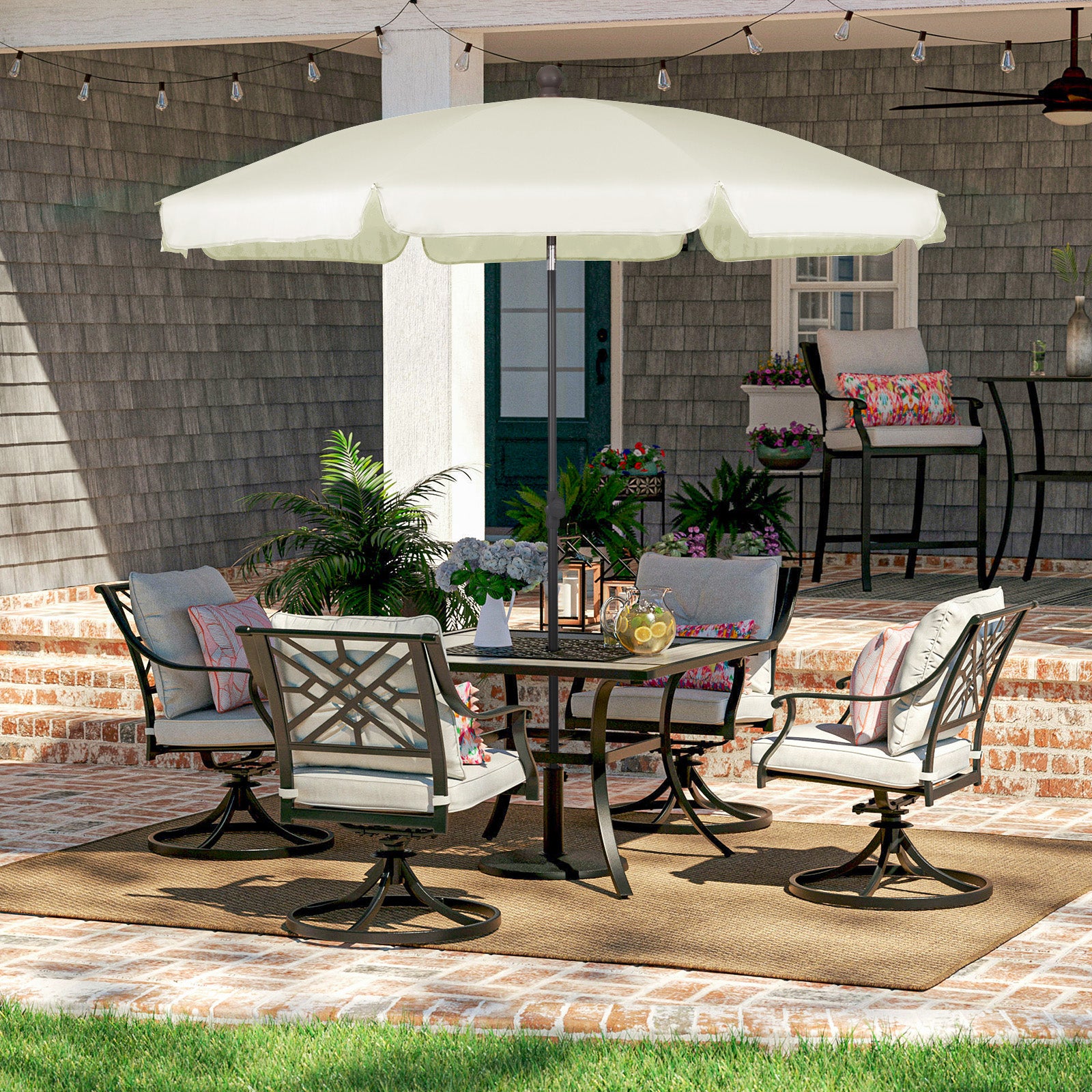 Sekey 200 cm parasol with protective cover, sun protection UV50+