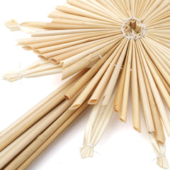 Salcar Christbaumstern aus Stroh 25,5 cm Schneeflocke – Handgefertigter natürlicher Baumspitzenstern, nachhaltiger Strohstern für Weihnachtsbaum Deko im skandinavischen Stil