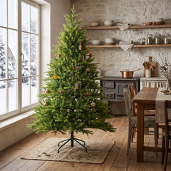 Salcar Künstlicher Weihnachtsbaum Fichte aus PE & PVC mit hellgrünen Zweigspitzen – 120 bis 210 cm