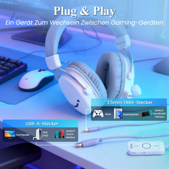 Fifine 3,5mm / USB Gaming Headset mit Mikrofon, 50mm Treiber, H9