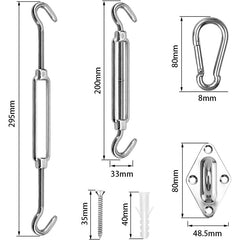 Sekey sun sail sun protection mounting set sun sail accessories for installation