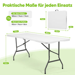 Sekey Klapptisch Gartentisch klappbar – Rattan-Optik/Glatt, wetterfest & tragbar, ideal für Balkon, Garten & Party Sekey