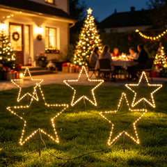 Salcar 3/6 piece set LED solar garden lights with star