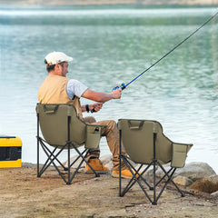 Sunula Campingstuhl Faltbar Ultraleicht, 1/2 Stück, Tragbar mit Tragetasche und Seitentaschen, 100 kg Belastbar, Rutschfeste Füße, Mondstuhl Design, Für Camping, Angeln, Picknick, Garten, Strand, 600D Oxford-Stoff