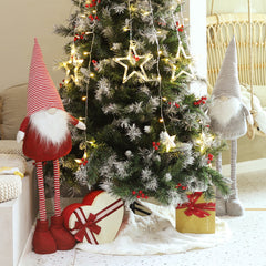 SALCAR Weihnachtsdeko Wichtel XL – Großer Deko-Gnom aus Filz, höhenverstellbar von 60–92 cm, Teleskopbeine, perfektes Geschenk zu Weihnachten & Thanksgiving – Rot