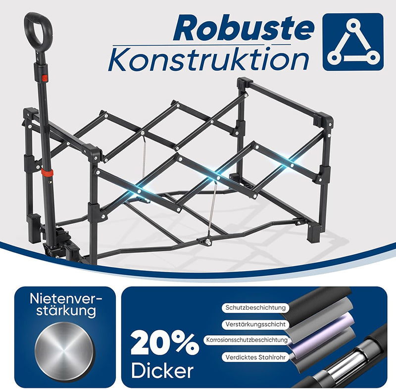 Sekey 80L / 100KG Foldable Handcart, with Brakes, Half Weight