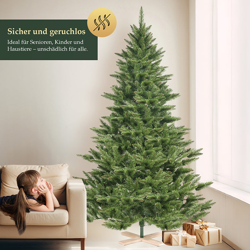 Salcar 180/210cm Artificial Christmas Tree, Nordmann Fir, with 560/760 Branches