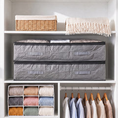 Sekey Unterbett-Aufbewahrungstasche 110L – Faltbare Aufbewahrungsbox mit transparentem Deckel, Doppelreißverschluss & 4 Tragegriffen, 100 × 50 × 19 cm, für Kleidung, Bettwäsche & Decken