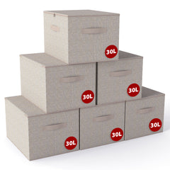 Sekey Aufbewahrungsboxen 3er Set mit Deckel | Stoffboxen 40 × 30 × 25 cm formstabil, faltbar & vielseitig einsetzbar