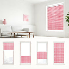 Sekey Plissee ohne Bohren – Lichtschutz Rollo Klemmfix aus Vliesstoff für Fenster & Türen, Rosa