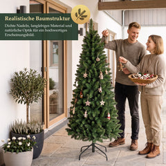 Salcar Künstlicher Weihnachtsbaum – Schmaler Weihnachtsbaum in Bleistiftform mit Metallständer