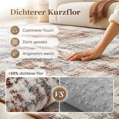 Sekey Waschbarer Kurzflor Teppich Vintage – Rutschfest & OEKO-TEX Zertifiziert