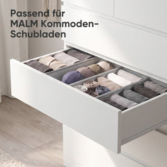 Sekey Schubladen Organizer 2er Set – 17,5 × 41 × 11 cm, faltbare Stoffboxen aus Vlies, ohne Fächer