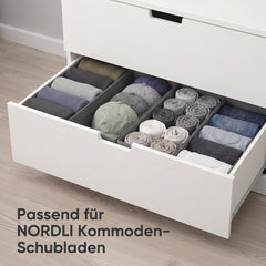 Sekey Schubladen Organizer – 17,5 × 35 × 11 cm, faltbare Stoffboxen ohne Fächer für Kommode & Kleiderschrank