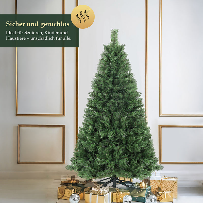 Salcar 120/150/180/210/240cm Künstlicher Weihnachtsbaum mit Metallständer, Nordmanntanne, mit 279/408/580/868/1168 Spitzen