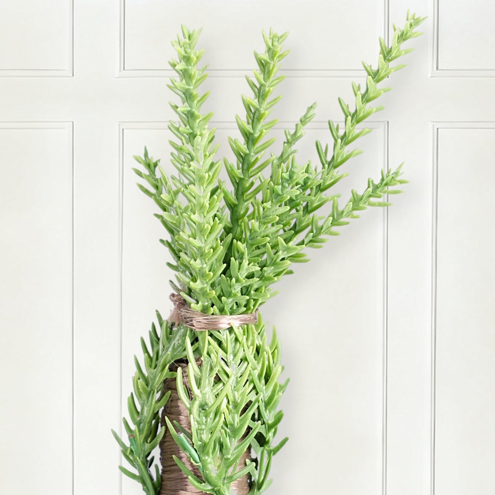 Salcar Künstlicher Weihnachtsbaum mit echtem Holzstamm – 100 % PE, zartgrün – 90 cm / 120 cm, naturgetreu & pflegeleicht