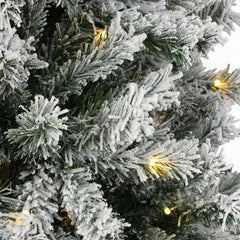Salcar 180cm Artificial Christmas Tree with Snow and Light, with 250 LEDs and 828 PVC Tips