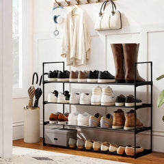 Sekey Schuhregal XXL 92 cm – Extra breites Metallregal, stapelbar & flexibel, stabile Schuhaufbewahrung