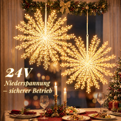 Salcar LED Feuerwerk Lichterkette Warmweiß mit Timer – 30 cm / 60 cm