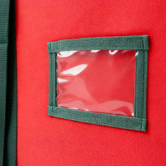 Salcar Rote Aufbewahrungsbox für 128 Weihnachtskugeln – Faltbare Christbaumkugel-Box 64,8×32,3×34,2 cm mit 128 Fächern, Tragegriffen & Doppelreißverschluss