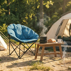 Sekey XXL Moonchair Campingstuhl klappbar bis 140 kg – Gepolsterter Ga – sekeymall