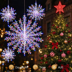 Salcar LED Feuerwerk Lichterkette 532/1250 LEDs – Ø 30/60 cm, Bunt, mit Timer, IP44 für Weihnachten, Hochzeit & Party