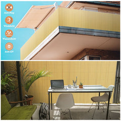 Sekey PVC privacy screen with double reinforcement inside, bamboo