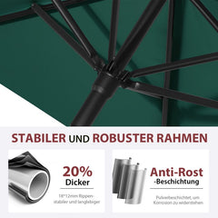 Sekey 180 x 130 cm balcony umbrella rectangular, sun protection UV50+