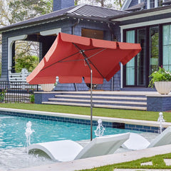 Sekey 200 x 125 cm balcony umbrella rectangular with protective cover, sun protection UV50+