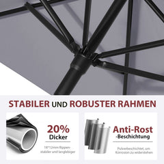 Sekey 180 x 130 cm balcony umbrella rectangular, sun protection UV50+