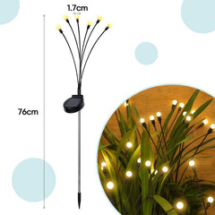 Salcar set of 2 LED solar garden lights with firefly effect