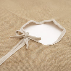 Salcar Weihnachtsbaumdecke Rund aus Leinen mit Rüschenrand – Hochwertiger Christbaumrock für ein sauberes Zuhause und festliche Weihnachtsdekoration