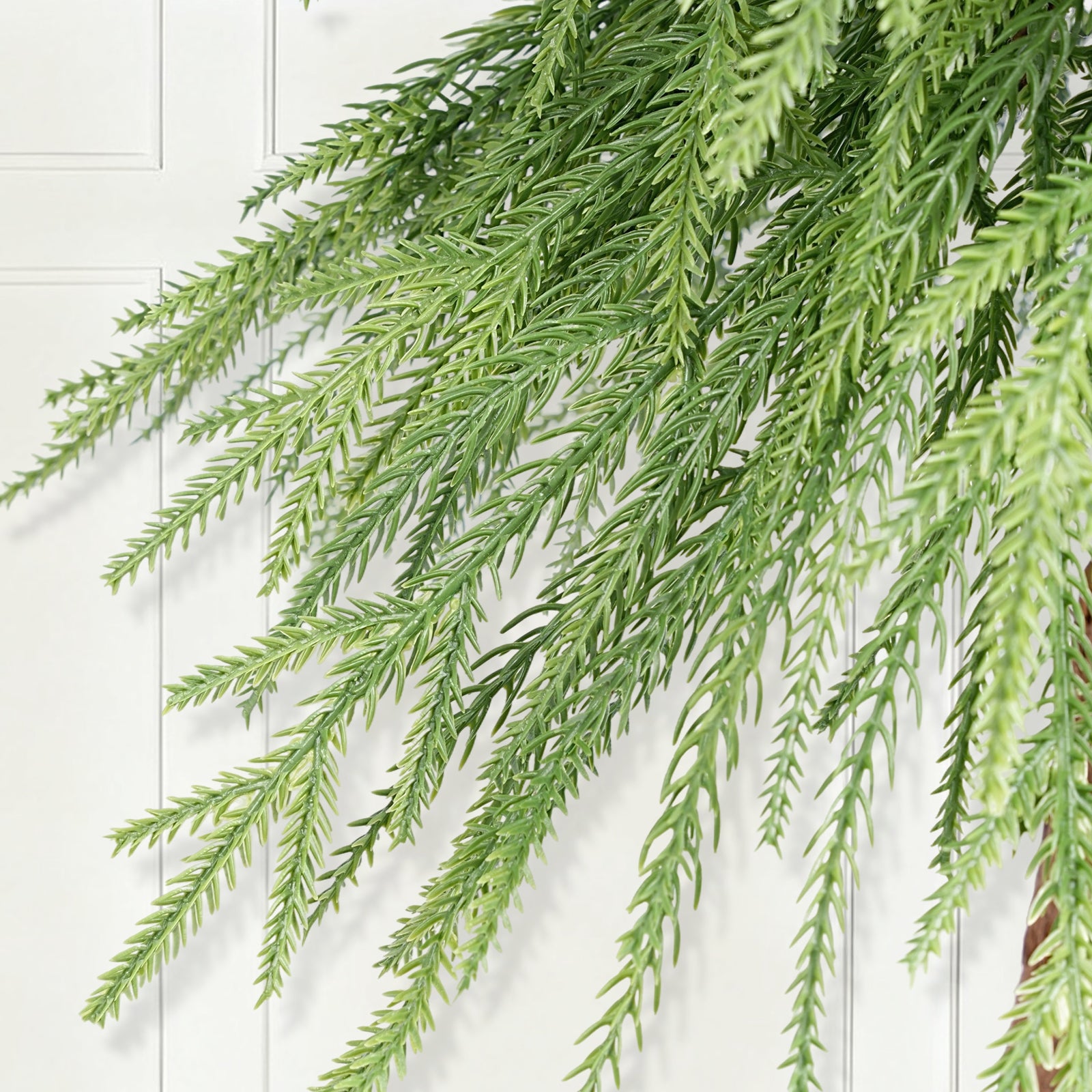 Salcar Künstlicher Weihnachtsbaum mit echtem Holzstamm – 100 % PE, zartgrün – 90 cm / 120 cm, naturgetreu & pflegeleicht