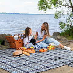 Sekey XXL Picknickdecke 200x200 cm – Waschbare & Schmutzabweisende Camping- und Stranddecke, Faltbar & Bequem für Outdoor, Park & Wiese Sekey