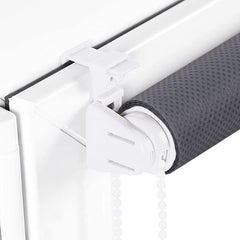 Sekey Verdunklungsrollo ohne Bohren, Klemmfix Seitenzugrollo aus Vliesstoff, 90 % Lichtundurchlässig, Grau