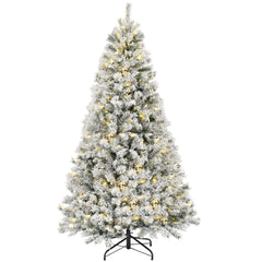Salcar 180cm Artificial Christmas Tree with Snow and Light, with 250 LEDs and 828 PVC Tips