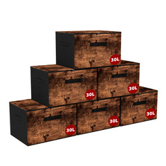Sekey Aufbewahrungsboxen 3er Set mit Deckel | Stoffboxen 40 × 30 × 25 cm formstabil, faltbar & vielseitig einsetzbar