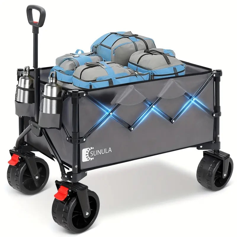 camping bollerwagen Sunula Faltbarer Bollerwagen 3026 mit Allwetterrädern, 300 L Volumen, – sekeymall
