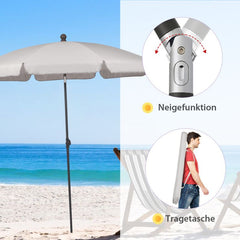 Sekey 200 cm parasol with protective cover, sun protection UV50+